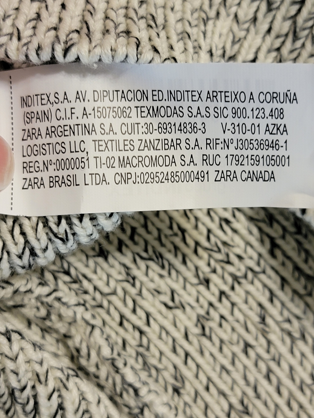NWT Zara XL Black White Marled Chunky Ribbed Knit 100% Cotton Sweater - Picture 13 of 16